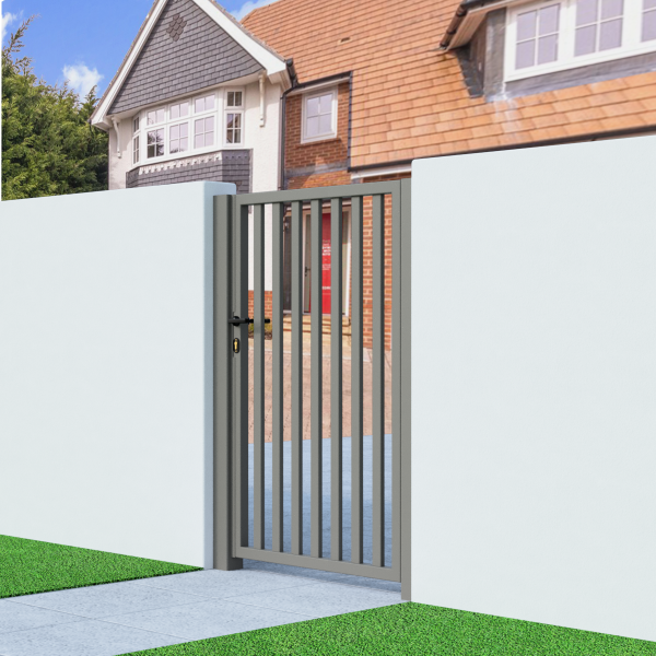 Metal Side Gate with Verticle Bars