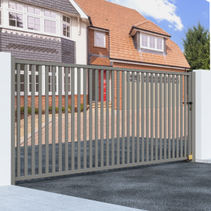 Metal Sliding Gate with Verticle Bars
