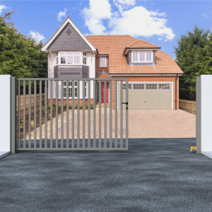 Metal Sliding Gate with Verticle Bars