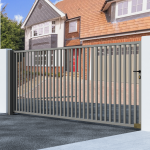 Metal Sliding Gate with Verticle Bars