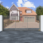 Metal Sliding Gate with Verticle & Horizontal Bars