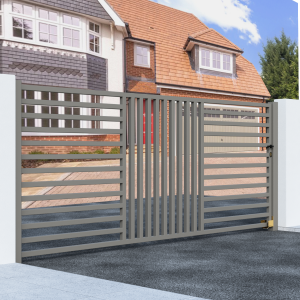 Metal Sliding Gate with Verticle & Horizontal Bars