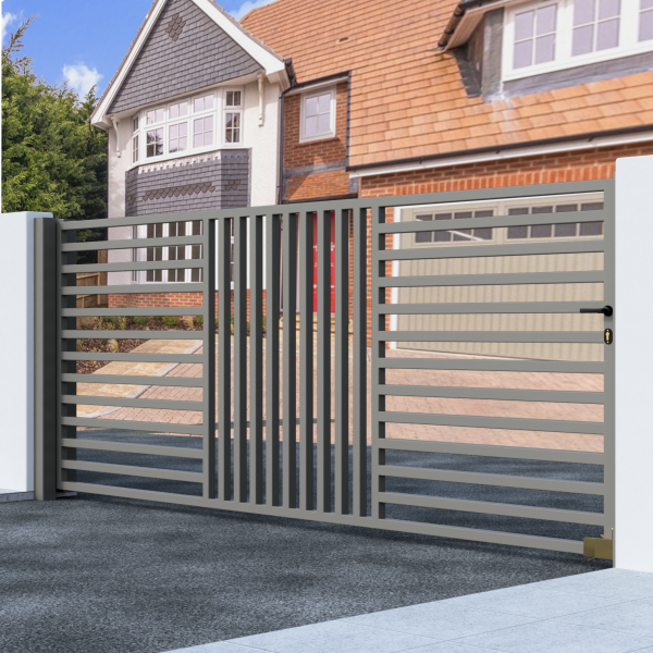 Metal Sliding Gate with Verticle & Horizontal Bars