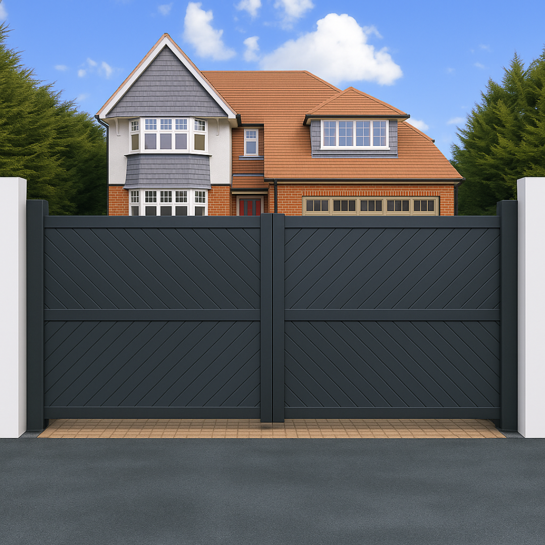 Nebula – Flat Top Aluminium Swing Driveway Gate
