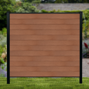 Teak composite fence