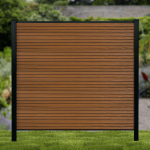 Teak Slatted Composite Fence