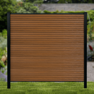 Teak Slatted Composite Fence